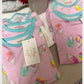 Pink Snow Cones Two Piece Pajama Short Set