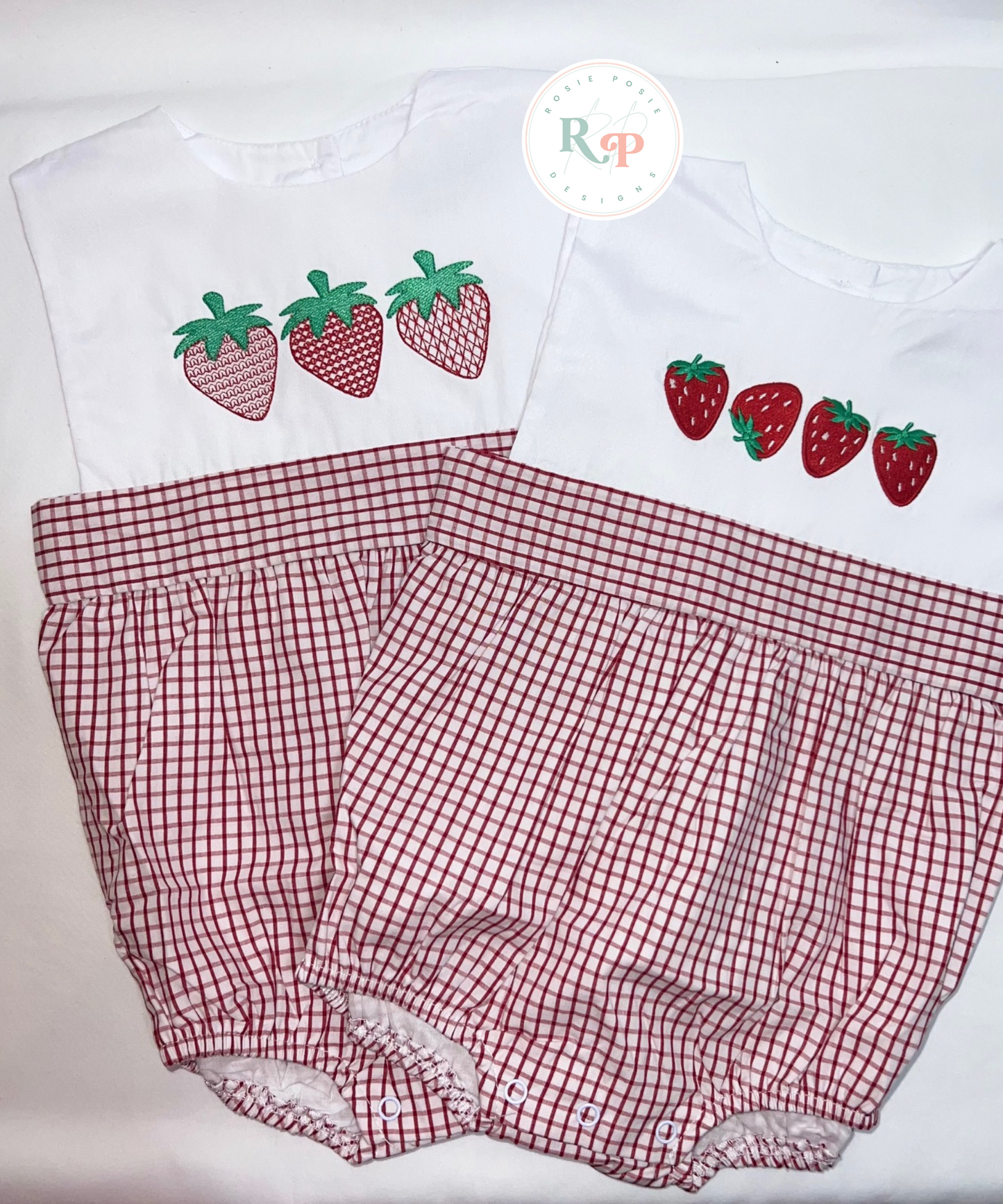 Boys strawberry windowpane bubble