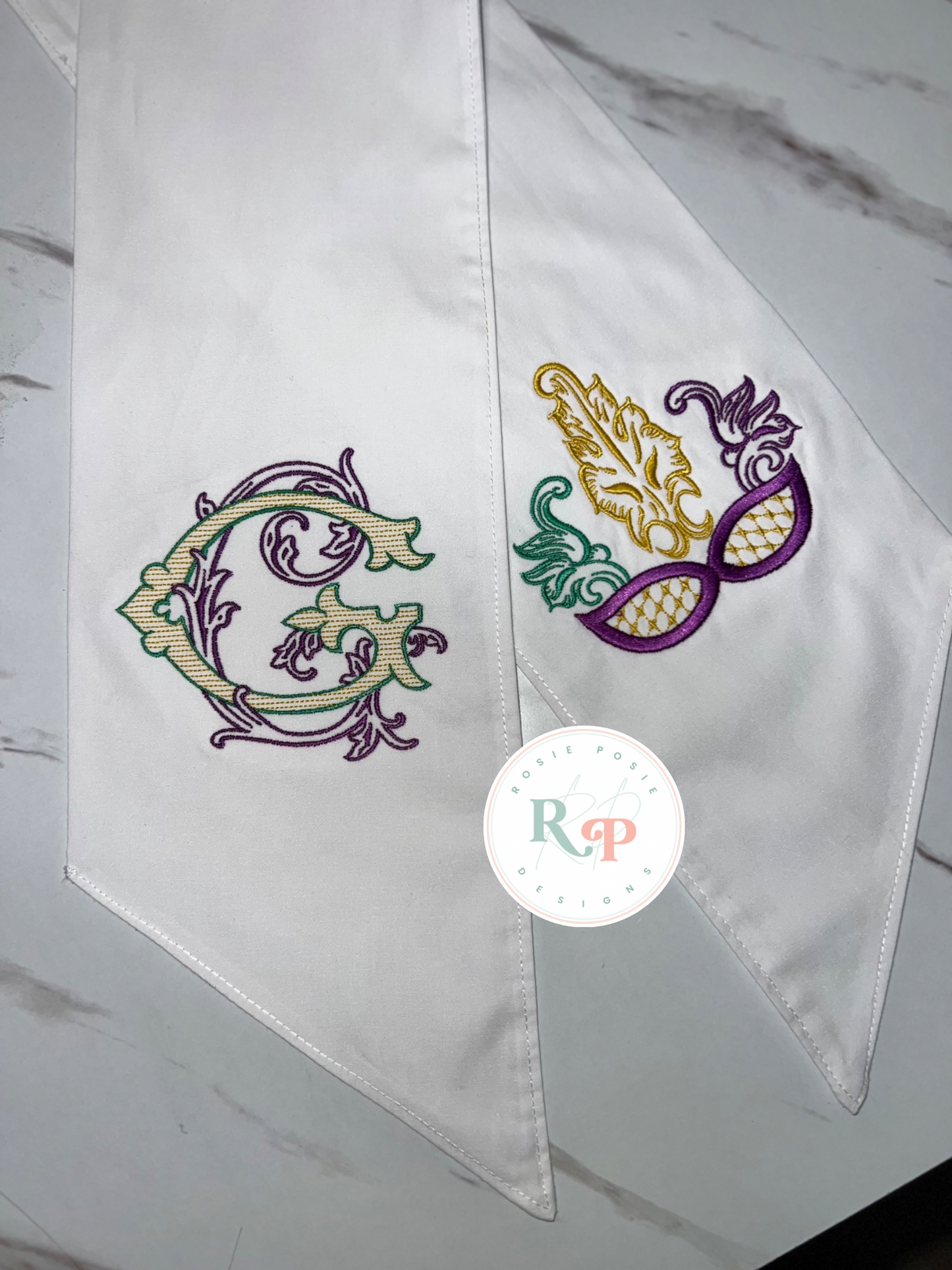 Mardi Gras Wreath Sash